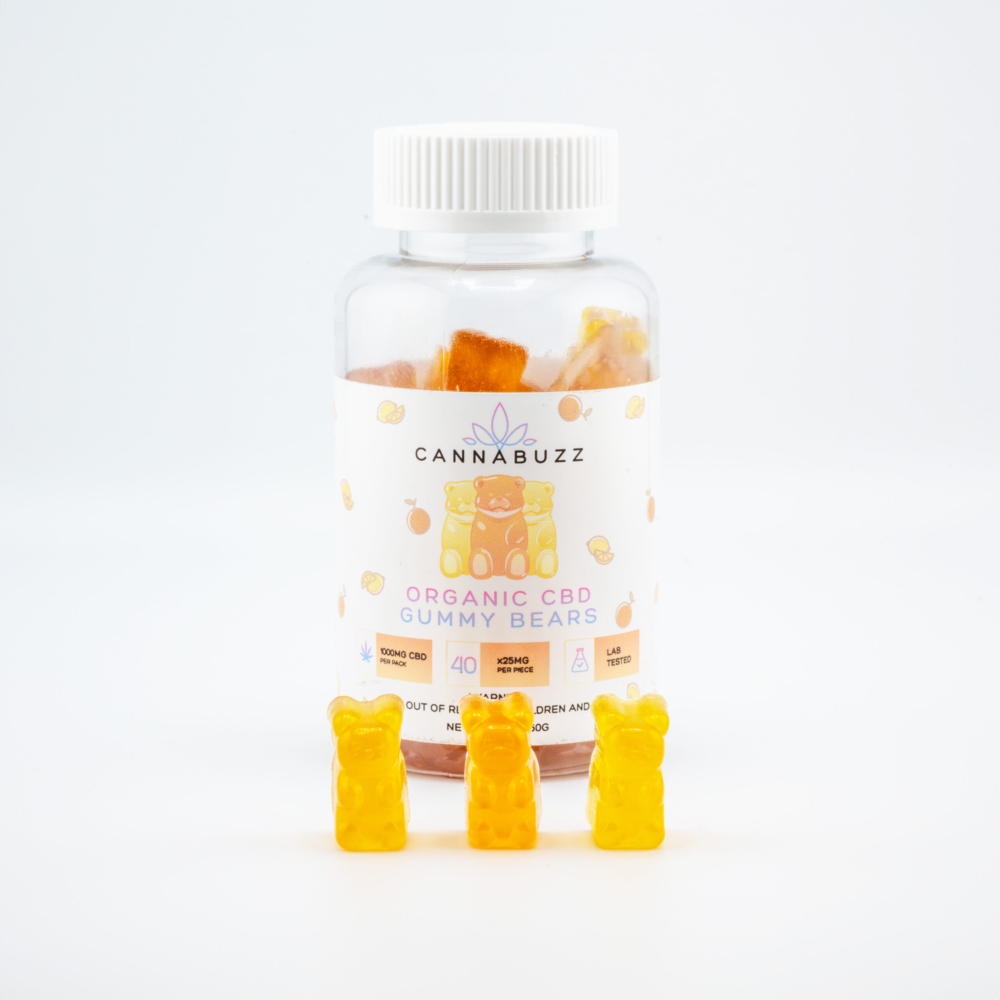 CannaBuzz - Organic CBD Gummy Bears - Citrus Bliss (40 x 25mg CBD) - Image 2