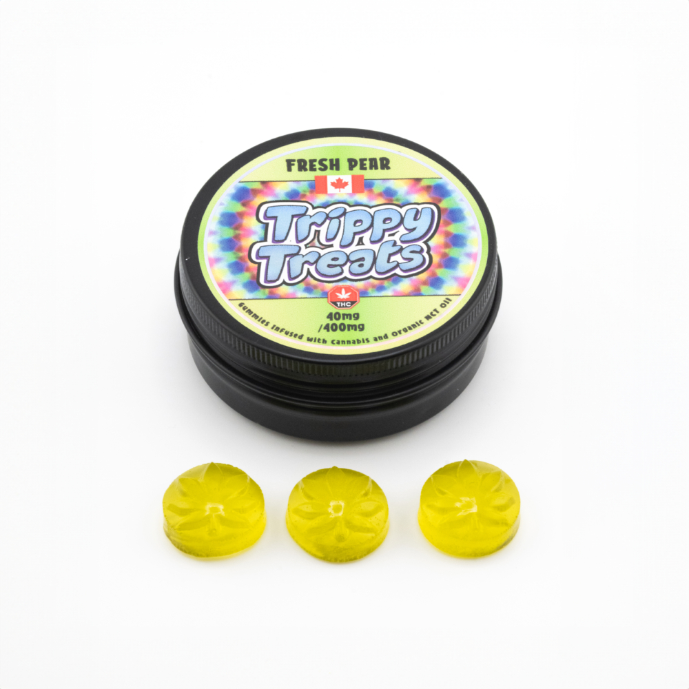 Trippy Treats - THC Gummies - Fresh Pear (10 x 40mg THC)