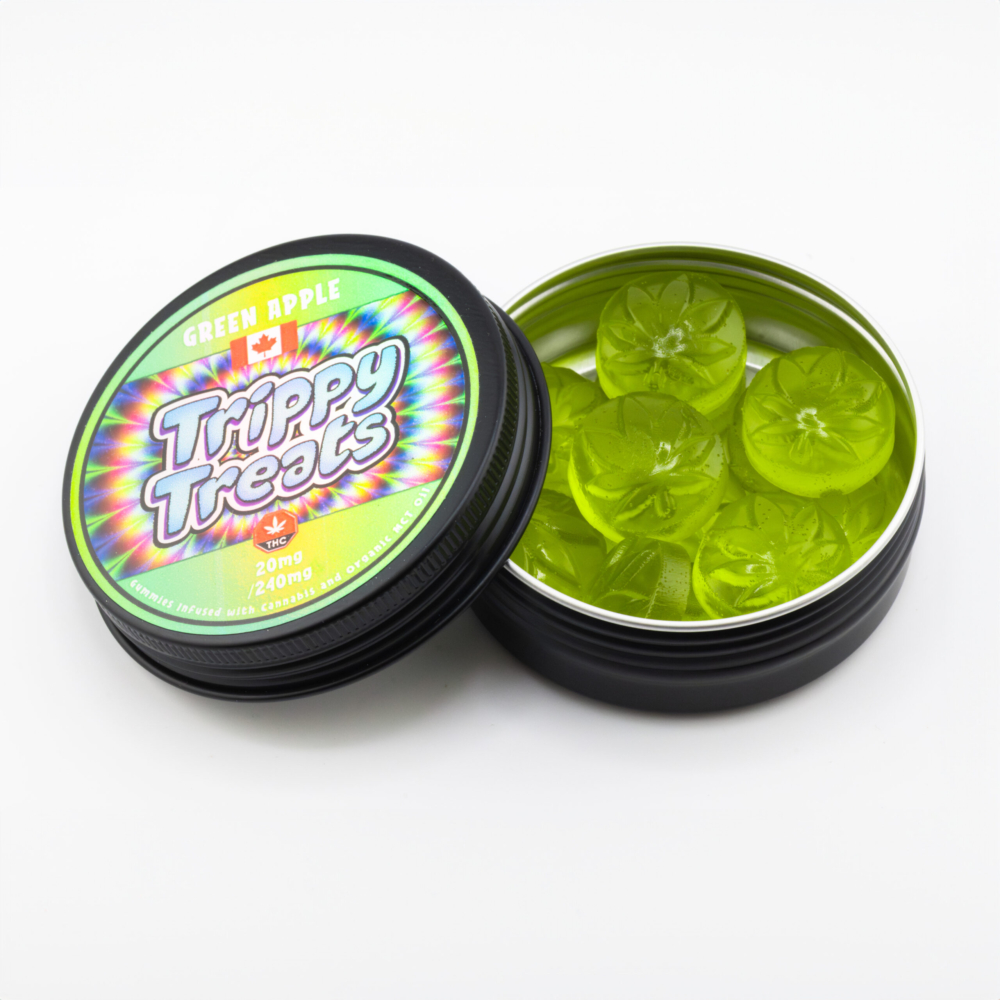 Trippy Treats - THC Gummies - Green Apple (10 x 20mg THC) - Image 2