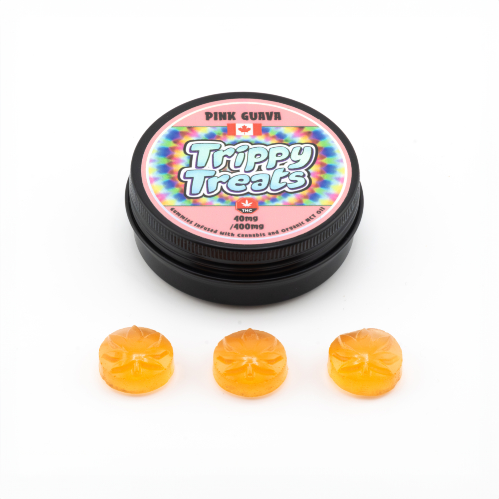 Trippy Treats - THC Gummies - Pink Guava (10 x 40mg THC)