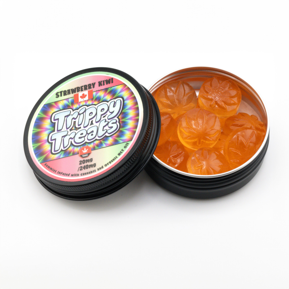 Trippy Treats - THC Gummies - Strawberry Kiwi (10 x 20mg THC) - Image 2