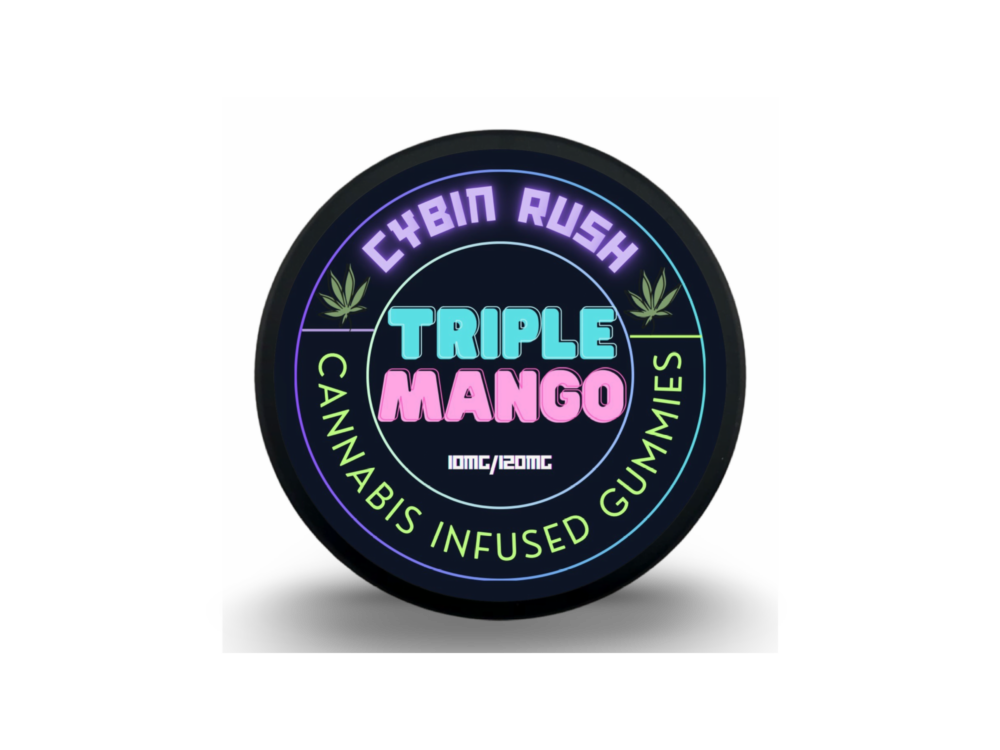 CybinRush - Cannabis Infused Gummies - Triple Mango (12 x 10mg / 20mg THC)